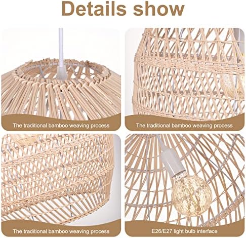 Arturesthome 1-Light Wicker Pendant Light
