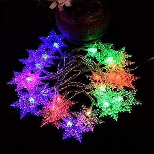 Snowflake LED Curtain Lights, 19Ft/6M, 96 LEDs