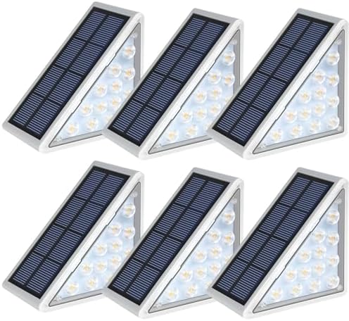 Outdoor Waterproof LED Solar Step Lights, 6 Pack