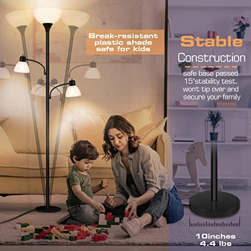 Luvkczc 72" Tall Torchiere Floor Lamp