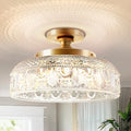 Lamomo Golden Semi Flush Mount Ceiling Light, 12in