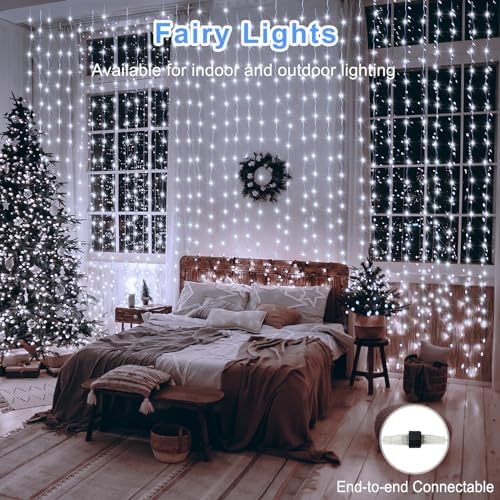echosari Curtain Lights, 20Ft x 10Ft, 600 LED