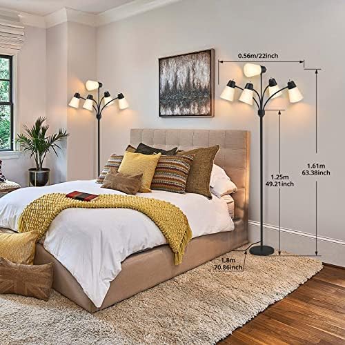 LED Floor Lamp, Adjustable Multi-Head Standing Light