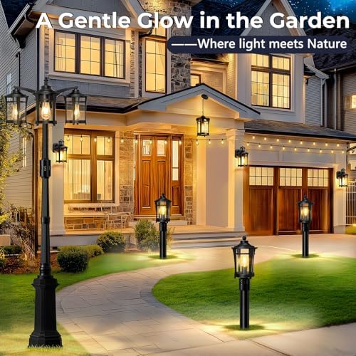 Lotsky 360° Motion Sensor Outdoor Lamp Post Light