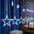 Vigdur Star Curtain Lights, 12 Stars, 138 LEDs