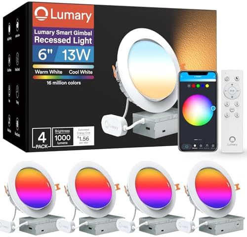 Lumary Gimbal Smart 6 Inch Recessed Lighting