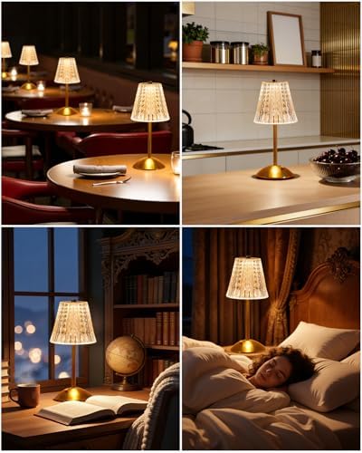 Cordless Touch Table Lamp, Rechargeable Small Desk Lamp