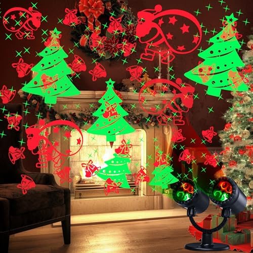 Christmas Projector Lights with Timer, Santa Claus and Jingle Bells