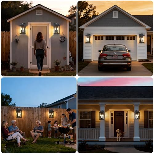 Solar Motion Sensor Wall Lights, 2 Pack