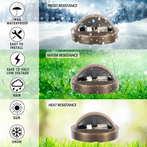 Brass Low Voltage LED Step Light, 3.13in Wide