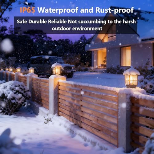 SLAWA Outdoor Column Light, Aluminum, Clear Glass Shade