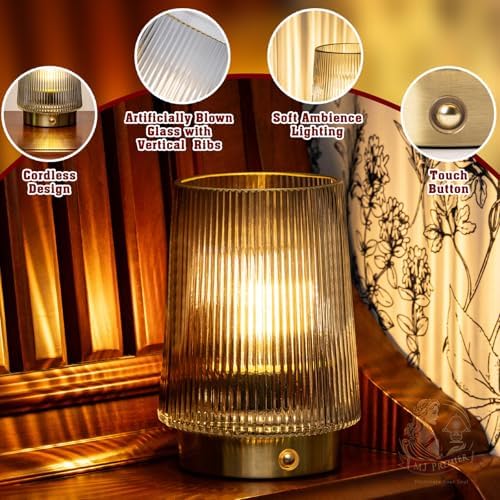 MJ PREMIER Rechargeable Cordless Table Lamp