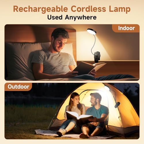 Mubarek Clip-on Lamp, 200LM Rechargeable Reading Light