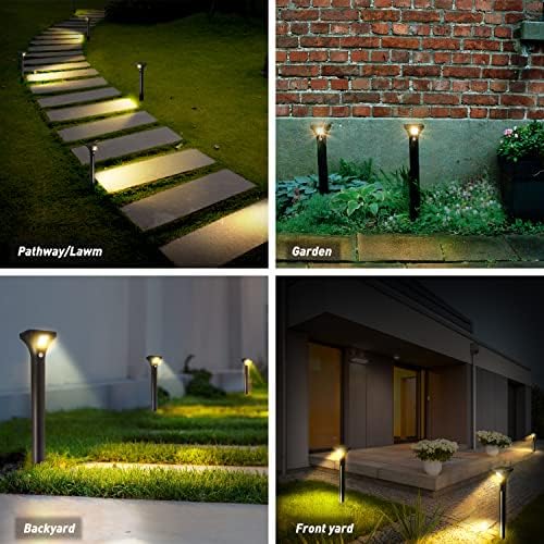 AURAXY Solar Motion Sensor Pathway Lights, 4 Pack