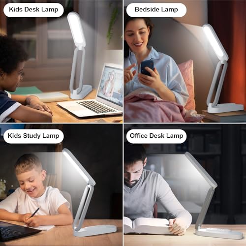 Giryuhd Foldable Rechargeable LED Desk Lamp, White