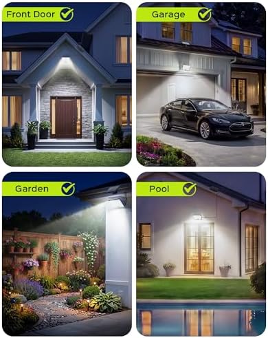 JACKYLED Motion Solar Lights, 2 Pack, 113 LED