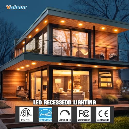VOLISUN 12 Pack 6 inch Recessed Lighting, 5CCT, 13W Eqv 120W, 1080LM