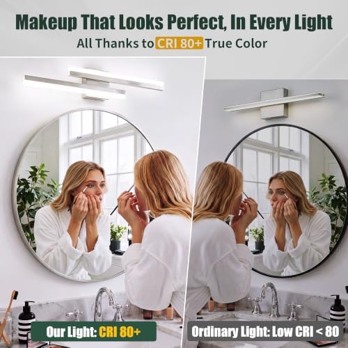 32 Inch Brushed Nickel Dimmable LED Vanity Light