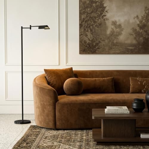 Brightech Leaf Pharmacy LED Reading Lamp, Dimmable, Jet Black