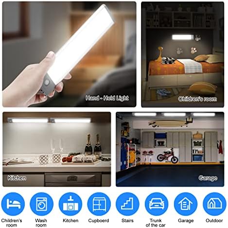 30-LED Under Cabinet Lights, USB Rechargeable, 2 Pack