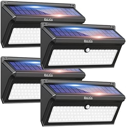 Solar Motion Sensor Security Lights, 2000LM, 4 Pack