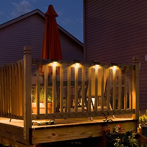 SOLPEX Solar Deck Lights, 12 Pack, Warm White