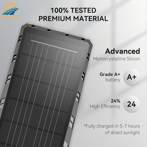 Adewalk Solar Street Lights, 5000W, 2 Pack