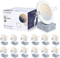 POWERASIA 12 Pack 4 Inch Canless LED Recessed Lighting