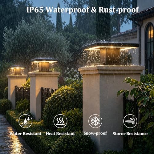 Outdoor Modern LED Post Cap Light, 3000K