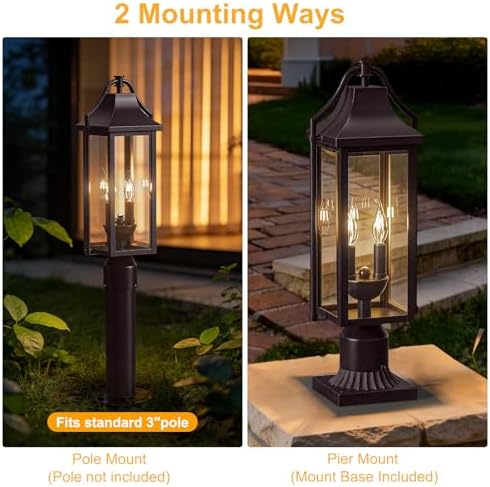 23-Inch Bronze Outdoor Post Light