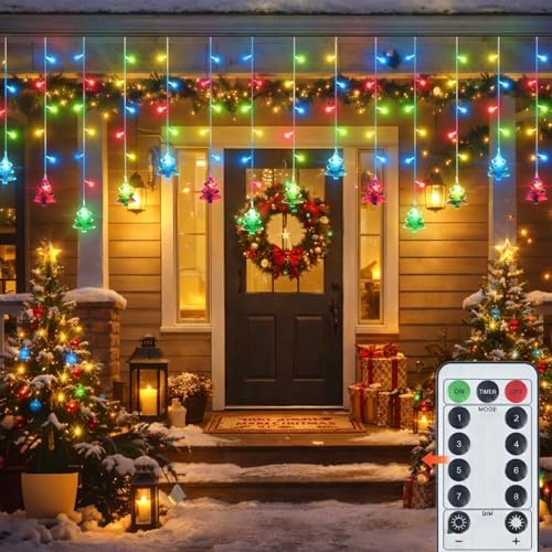 Curtain String Lights, 4M 108 LEDs Multicolor