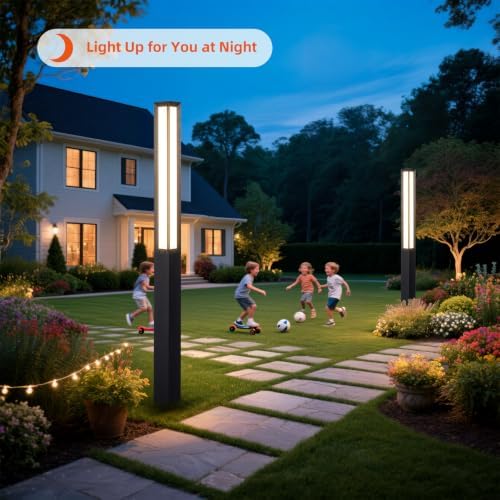 92" Tall Landscape Path Light, 100-240V Bollard