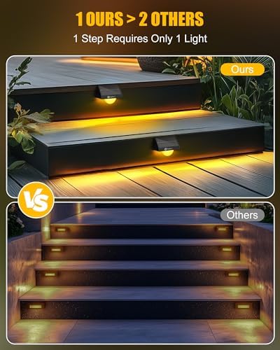 Brightown 4-Pack Solar Step Lights, Multiple Color Modes