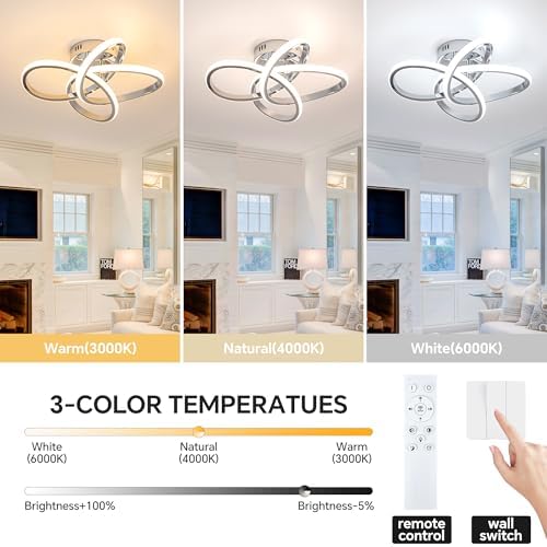 Modern 36W LED Ceiling Light with Remote Control