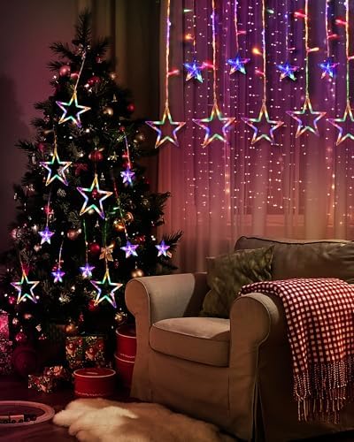Blingstar Star Curtain Lights, 138 LED, 12 Star