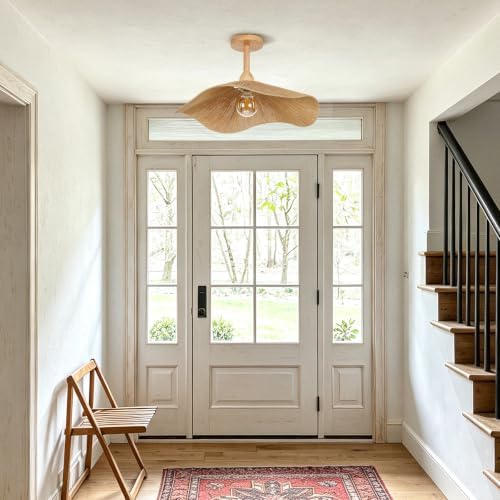 19.6" Large Rattan Pendant Light