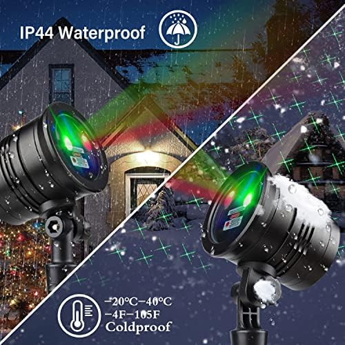 Christmas Laser Projector Lights, Red and Green Star Show