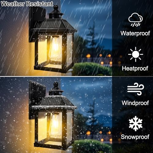 Solar Wall Lights, Dusk to Dawn, Motion Sensor