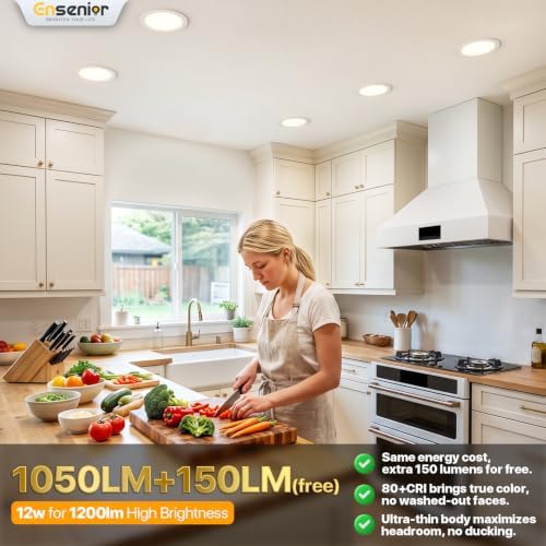 Ensenior 24 Pack 6 Inch LED Recessed Light