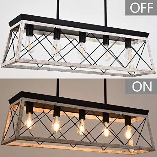 Luupyia 37.8" 5-Light Rectangular Chandelier