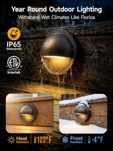 Gardenreet 12V Bronze Deck Light, 1 Pack