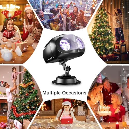 Christmas Snowflake Projector Lights with Remote Control