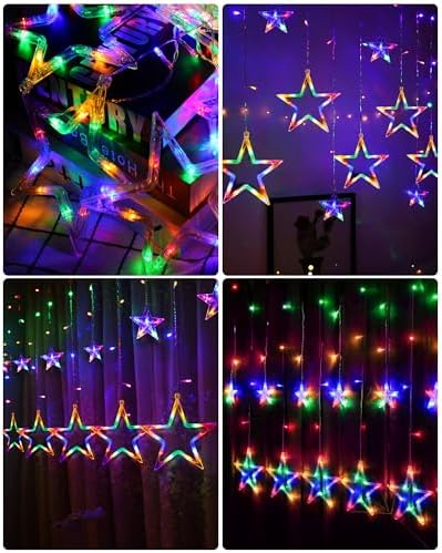 Blingstar Star Curtain Lights, 138 LED, 12 Star