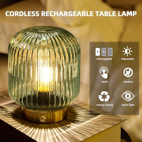 MJ PREMIER Green Rechargeable Table Lamp