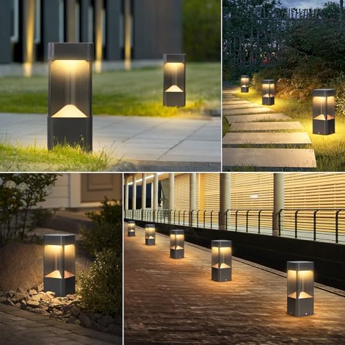 3000K Black LED Landscape Path Light, Waterproof