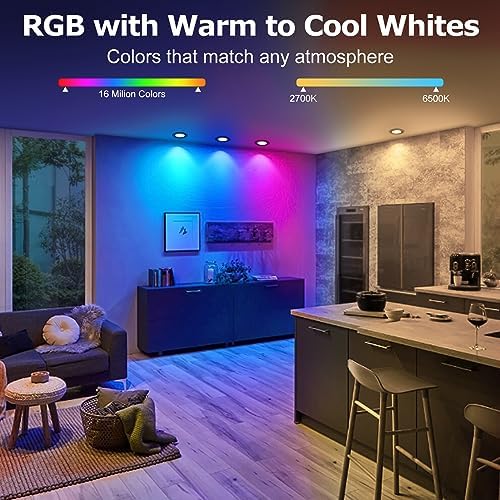LightingWill 2 Inch Smart WiFi LED Downlight, 10 Pack
