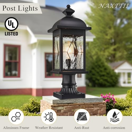 Outdoor Post Light Hard Wired 16 Inch Height Pier Mount Outdoor