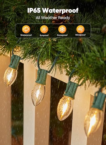 Minetom 50-Foot C9 Christmas Lights — Warm White - view 3