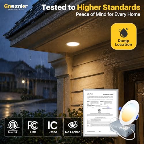 Ensenior 12 Pack 4 Inch LED Recessed Ceiling Light