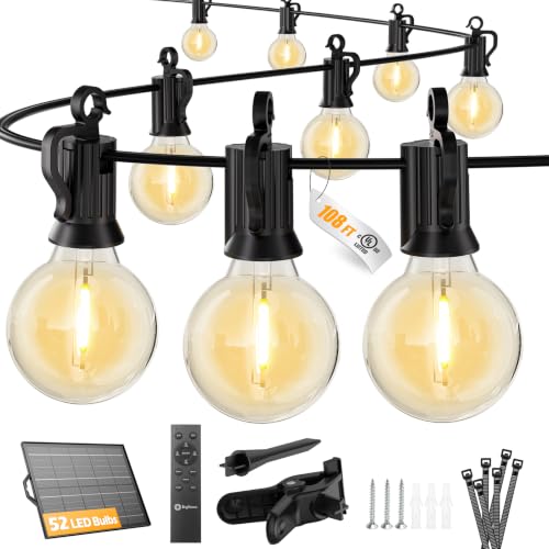 Brightown 108-Foot Solar String Lights — 52 LEDs - Field & Lumen Lighting